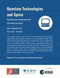 ESPI Online Event, Quantum Technologies and Space
